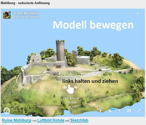 3D- Modell bewegen und kippen